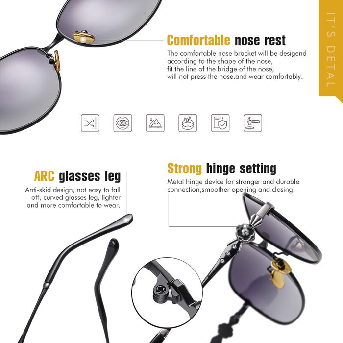 CoolPandas Elegant Sunglasses Women 2022 Polarized UV400 High Quality Ladies Sun Glasses Fashion Eyewear lunette de soleil femme