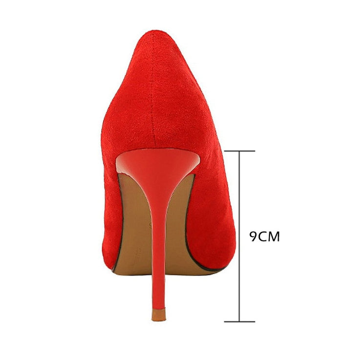 BIGTREE Shoes 2023 New Women Pumps Suede High Heels Shoes Fashion Office Shoes Stiletto Party Shoes Female Comfort Women Heels