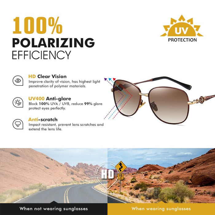 CoolPandas Elegant Sunglasses Women 2022 Polarized UV400 High Quality Ladies Sun Glasses Fashion Eyewear lunette de soleil femme