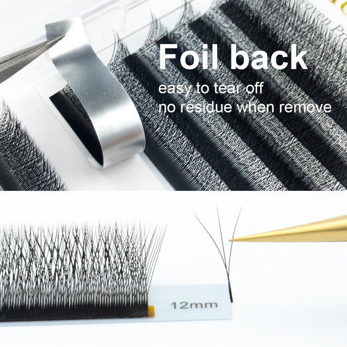 NAGARAKU Automatic Flowering W Shape  Bloom 3D 4D 5D 6D Premade Fans  Eyelash Extensions Natural Soft Light  Full Dense