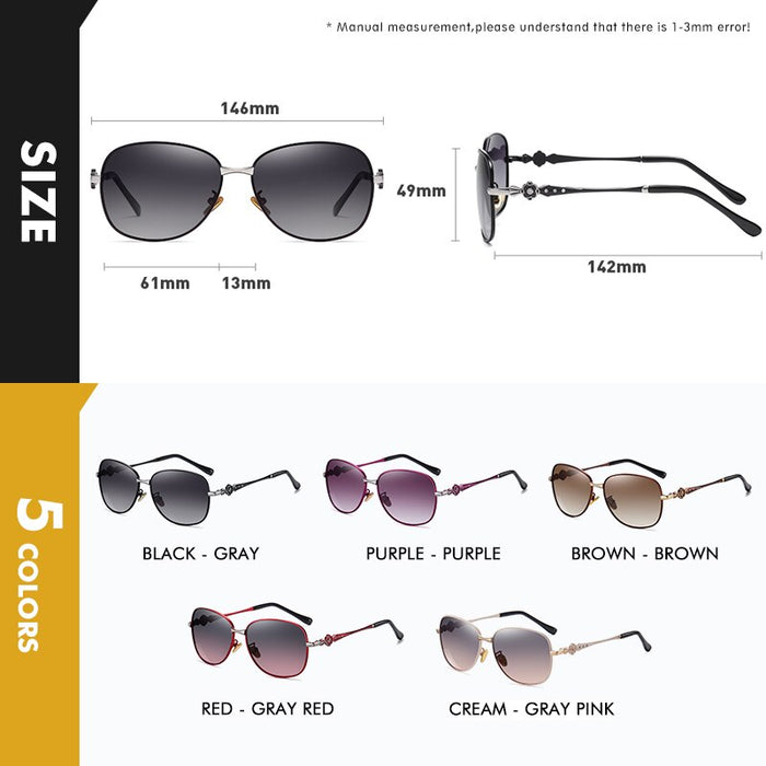 CoolPandas Elegant Sunglasses Women 2022 Polarized UV400 High Quality Ladies Sun Glasses Fashion Eyewear lunette de soleil femme