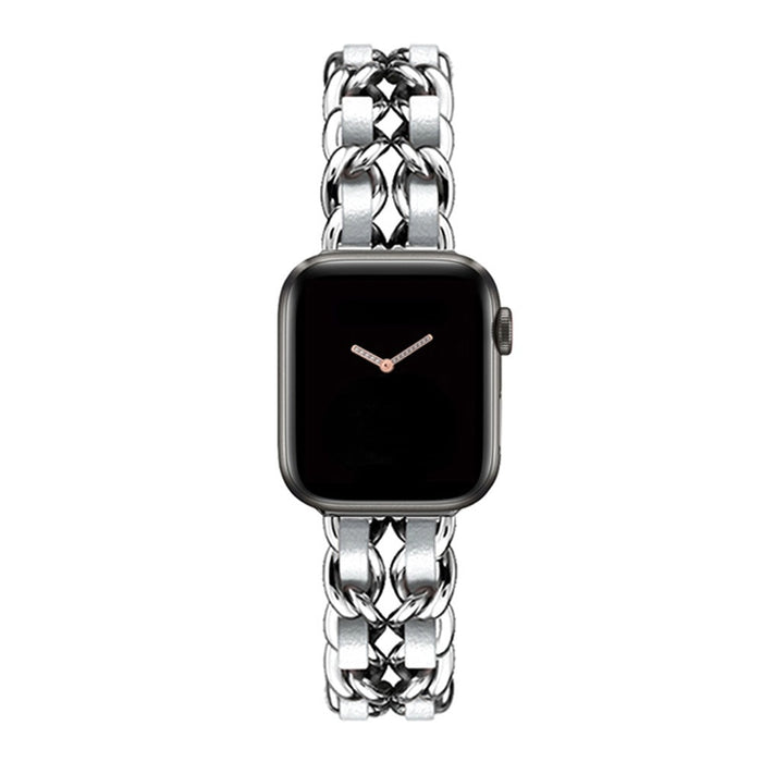 Leather Strap For Apple Watch Band 49mm 41mm 45mm 38mm 42mm 44mm 40mm Women Bracelet