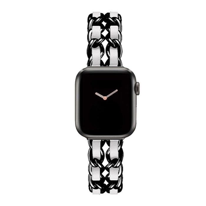 Leather Strap For Apple Watch Band 49mm 41mm 45mm 38mm 42mm 44mm 40mm Women Bracelet
