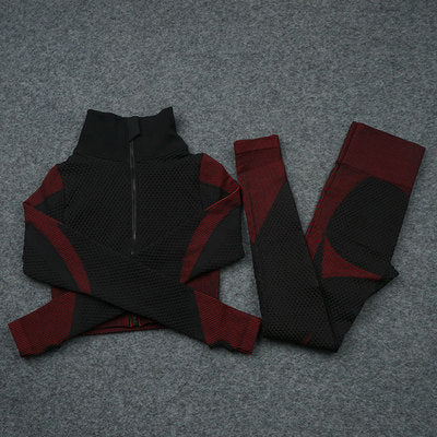 Vital Seamless Set Women Long Sleeve Workout Clothes Fitness Jacket Yoga Tops Gym Leggings Women Activewear Set Sports Suits