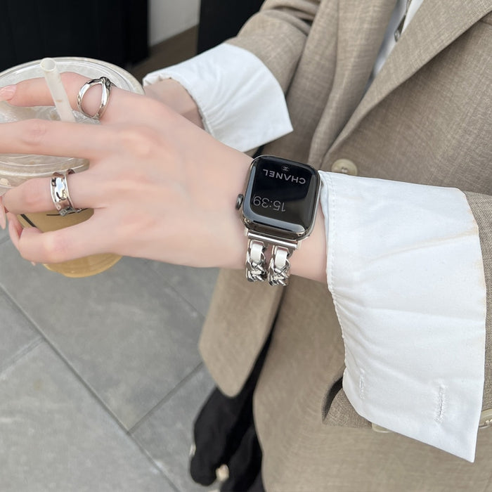 Leather Strap For Apple Watch Band 49mm 41mm 45mm 38mm 42mm 44mm 40mm Women Bracelet