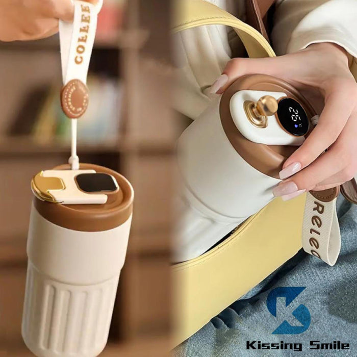 Smart Thermos Bottle Water Digital Led Temperature Coffee Mug Cup Stainless Steel Hydroflask Portable Vacuum Flasks & Thermoses