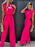 Summer Women's Jumpsuits Casual O-neck Ruffles Belt Office Lady Wide Leg Playsuits 2023 Elegant Solid Overalls Woman Jumpsuit