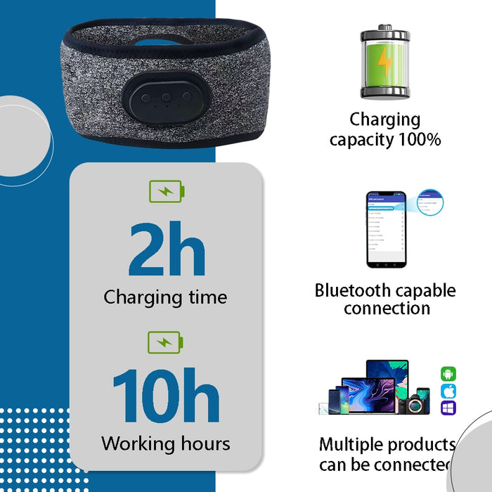 Sleep Headphones Bluetooth Sleeping Headband - Comfy Sleeping Headphones for Side Sleeper, SYPVRY Elastic Music Sleep Band