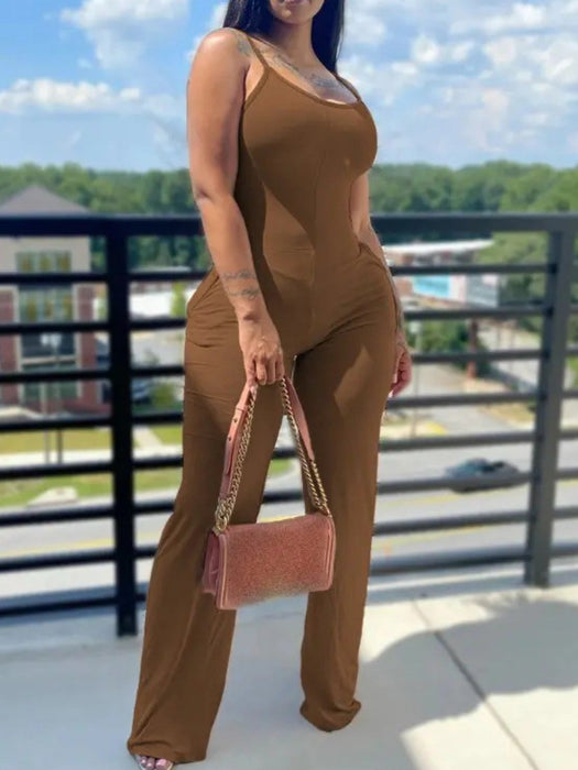 LW Jumpsuits for women Wide Leg Cami Jumpsuit bodysuit jumpsuit Casual skinny Jumpsuit Women 2023 NEW Sleeveless sexy Jumpsuits
