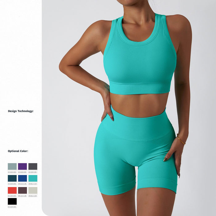 Women's fitness clothes running suit high waist hip lifting shock proof seamless women's Yoga suit