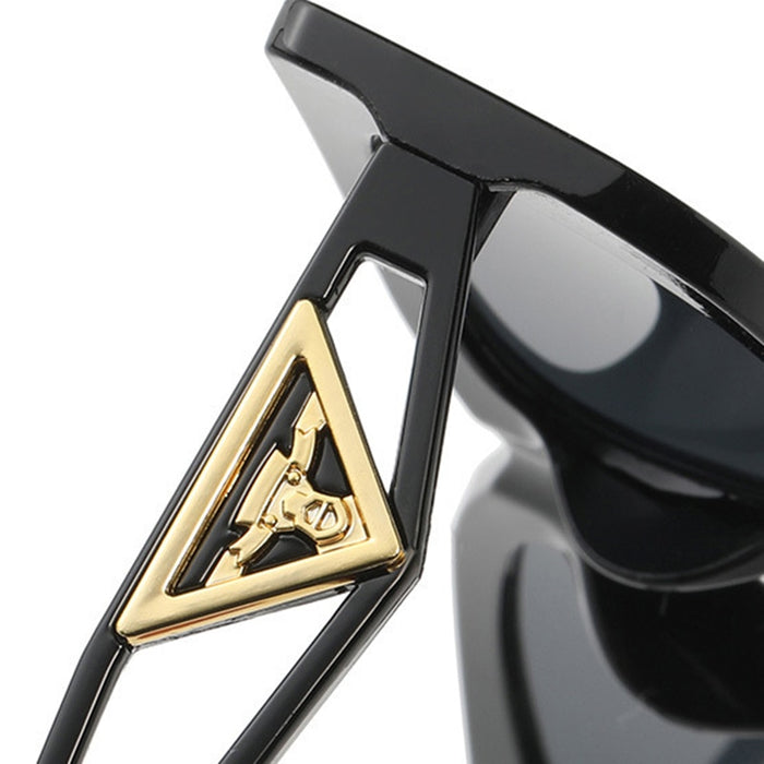 OVOYAN 2023 New Small Cat Eye Sunglasses Women Personality Hollow Triangle Sun Glasses Men Trendy Retro Oval Gafas De Sol Mujer