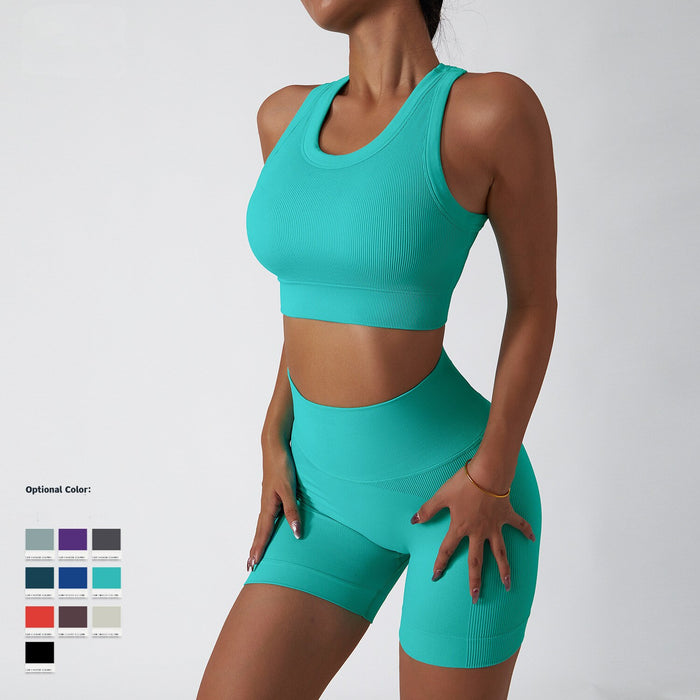 Women's fitness clothes running suit high waist hip lifting shock proof seamless women's Yoga suit