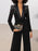 Slim Fitting Strass Diamonds Beaded Blazer Pants Set