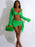 Habbris Long Sleeve Crop Top And Mini Skirt Set