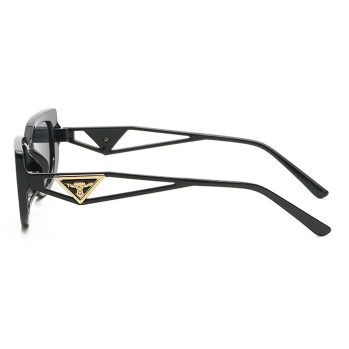 OVOYAN 2023 New Small Cat Eye Sunglasses Women Personality Hollow Triangle Sun Glasses Men Trendy Retro Oval Gafas De Sol Mujer