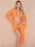 Habbris Long Sleeve Crop Top And Mini Skirt Set