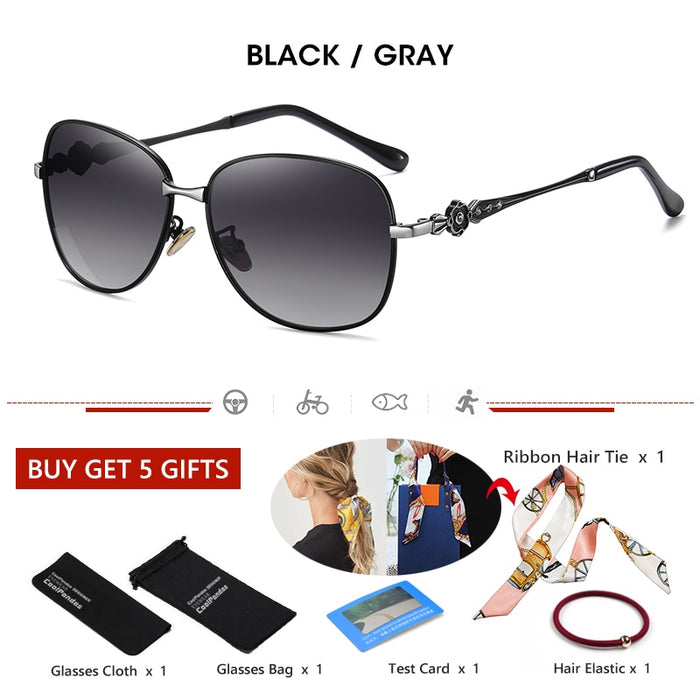 CoolPandas Elegant Sunglasses Women 2022 Polarized UV400 High Quality Ladies Sun Glasses Fashion Eyewear lunette de soleil femme