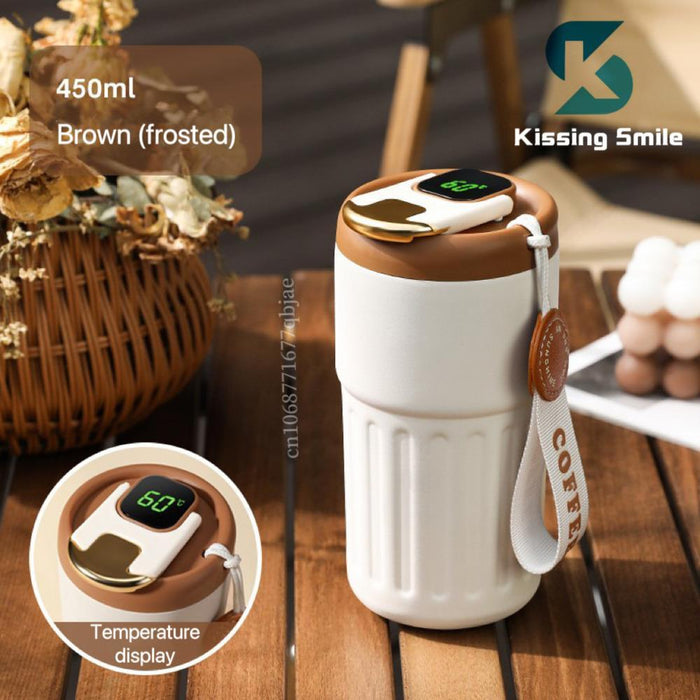 Smart Thermos Bottle Water Digital Led Temperature Coffee Mug Cup Stainless Steel Hydroflask Portable Vacuum Flasks & Thermoses