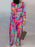 Long Sleeve Vingae Print Long Jumpsuits