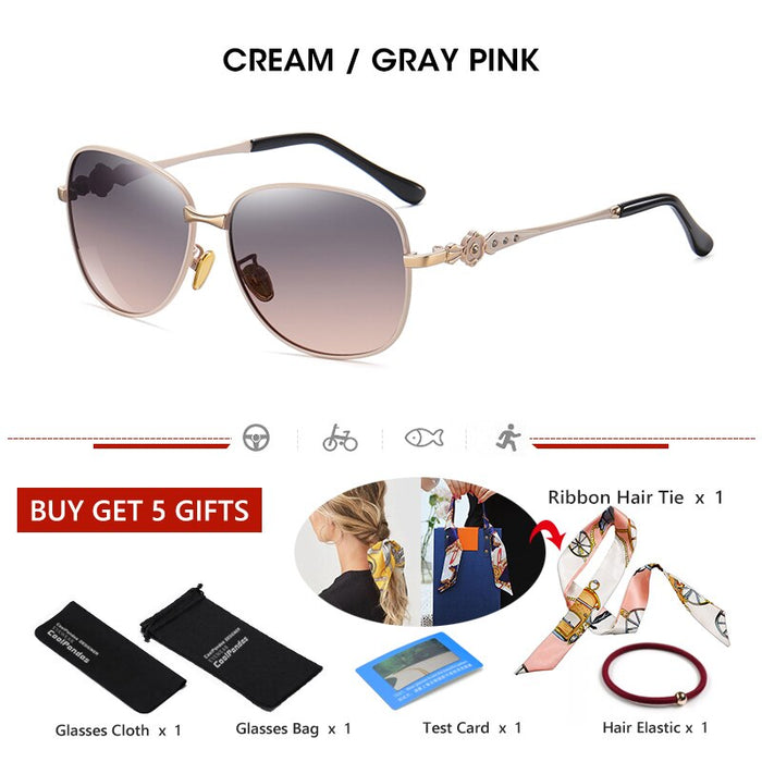 CoolPandas Elegant Sunglasses Women 2022 Polarized UV400 High Quality Ladies Sun Glasses Fashion Eyewear lunette de soleil femme