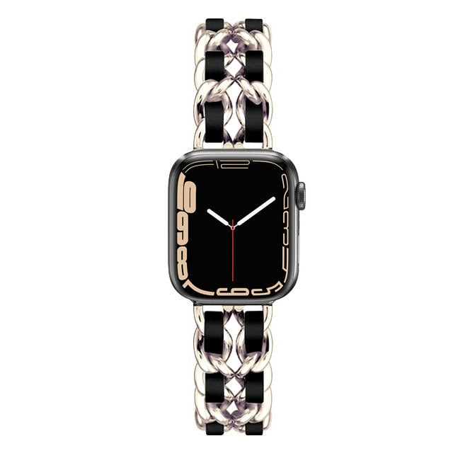 Leather Strap For Apple Watch Band 49mm 41mm 45mm 38mm 42mm 44mm 40mm Women Bracelet